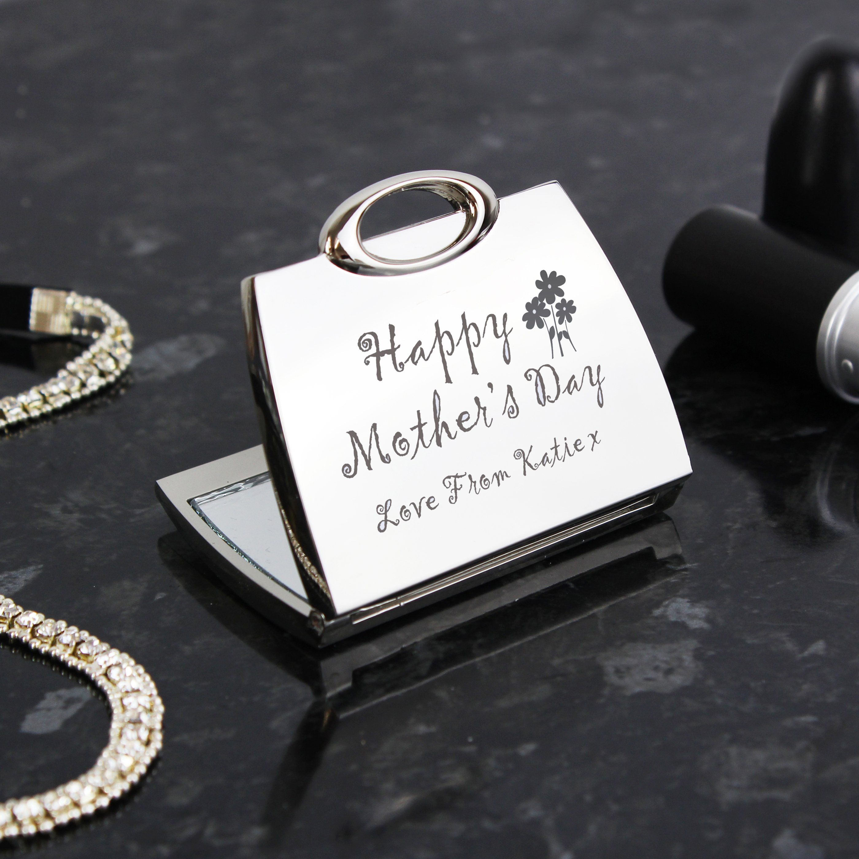 Personalised Happy Mother’s Day Compact Mirror
