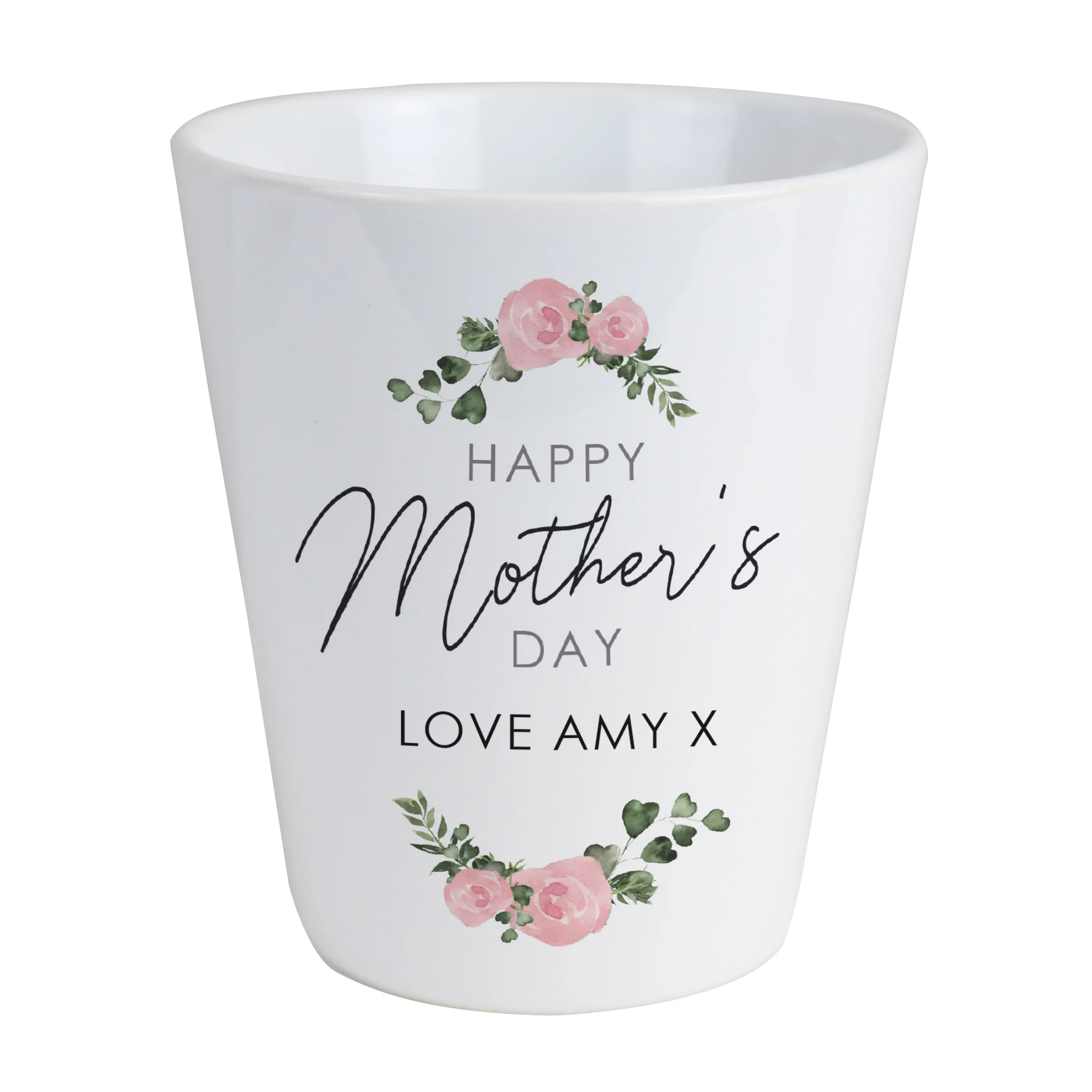 Personalised Abstract Rose Happy Mother’s Day Plant Pot