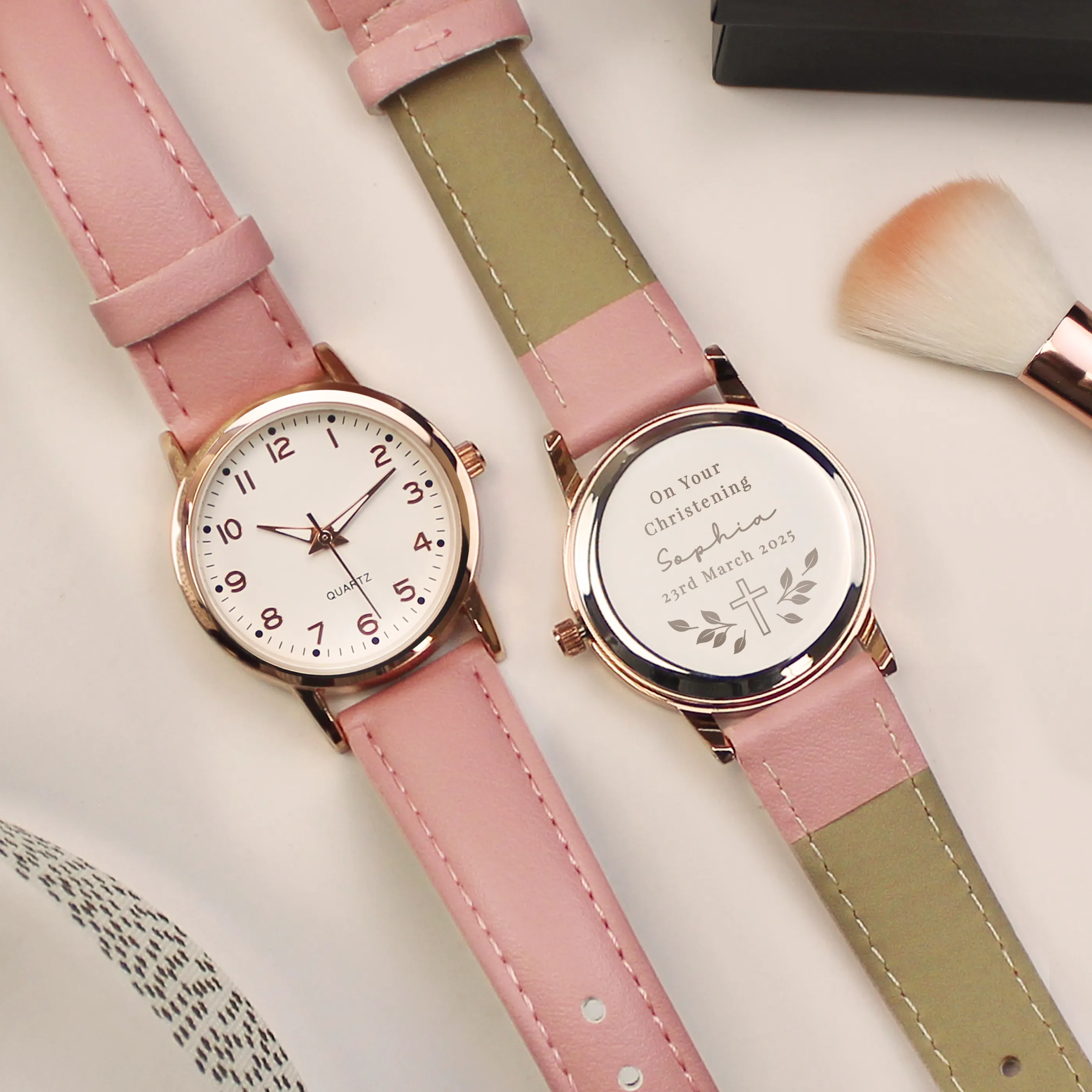 Personalised Holy Communion & Christening Pink Watch