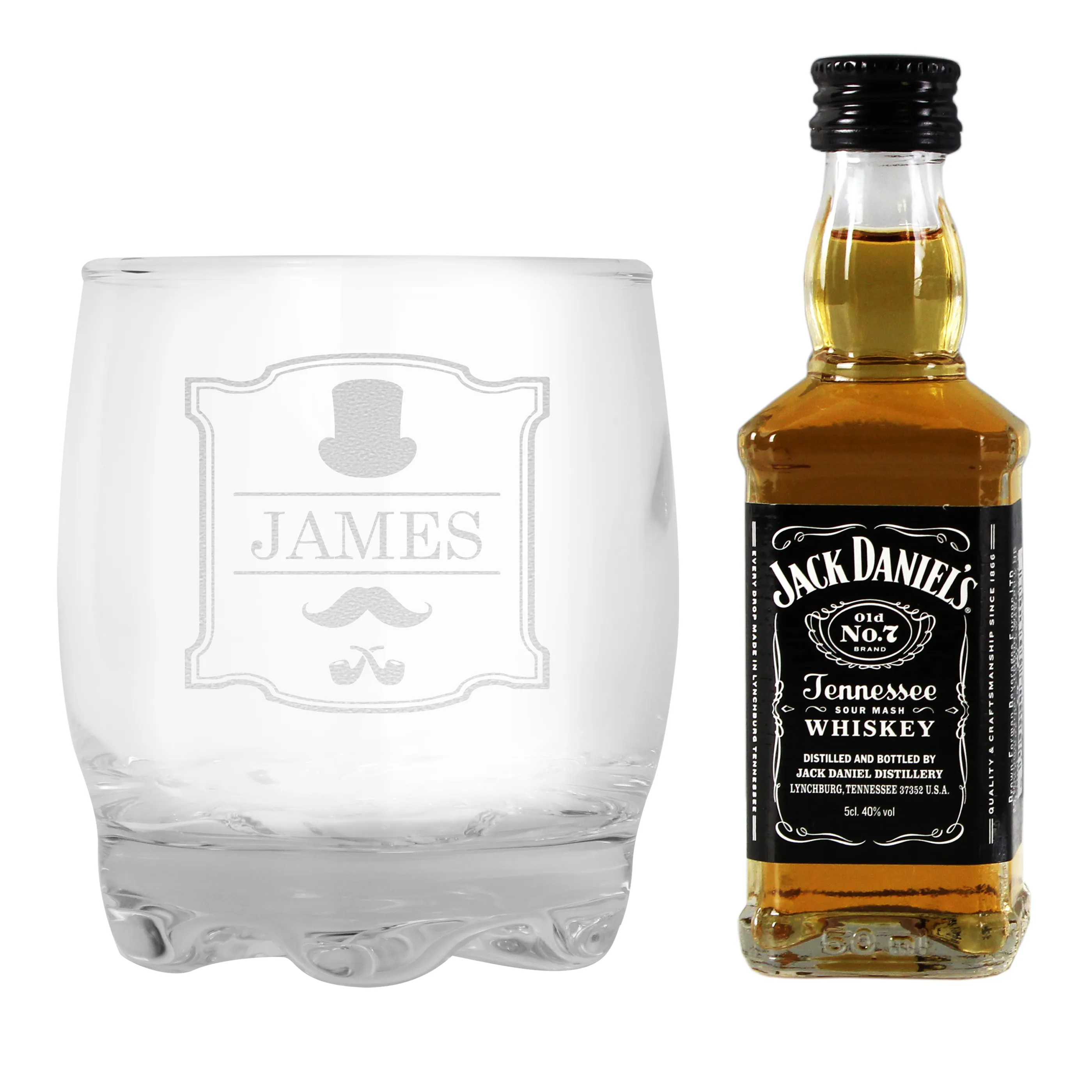 Personalised Gentleman’s Tumbler and Whiskey Miniature Gift Set