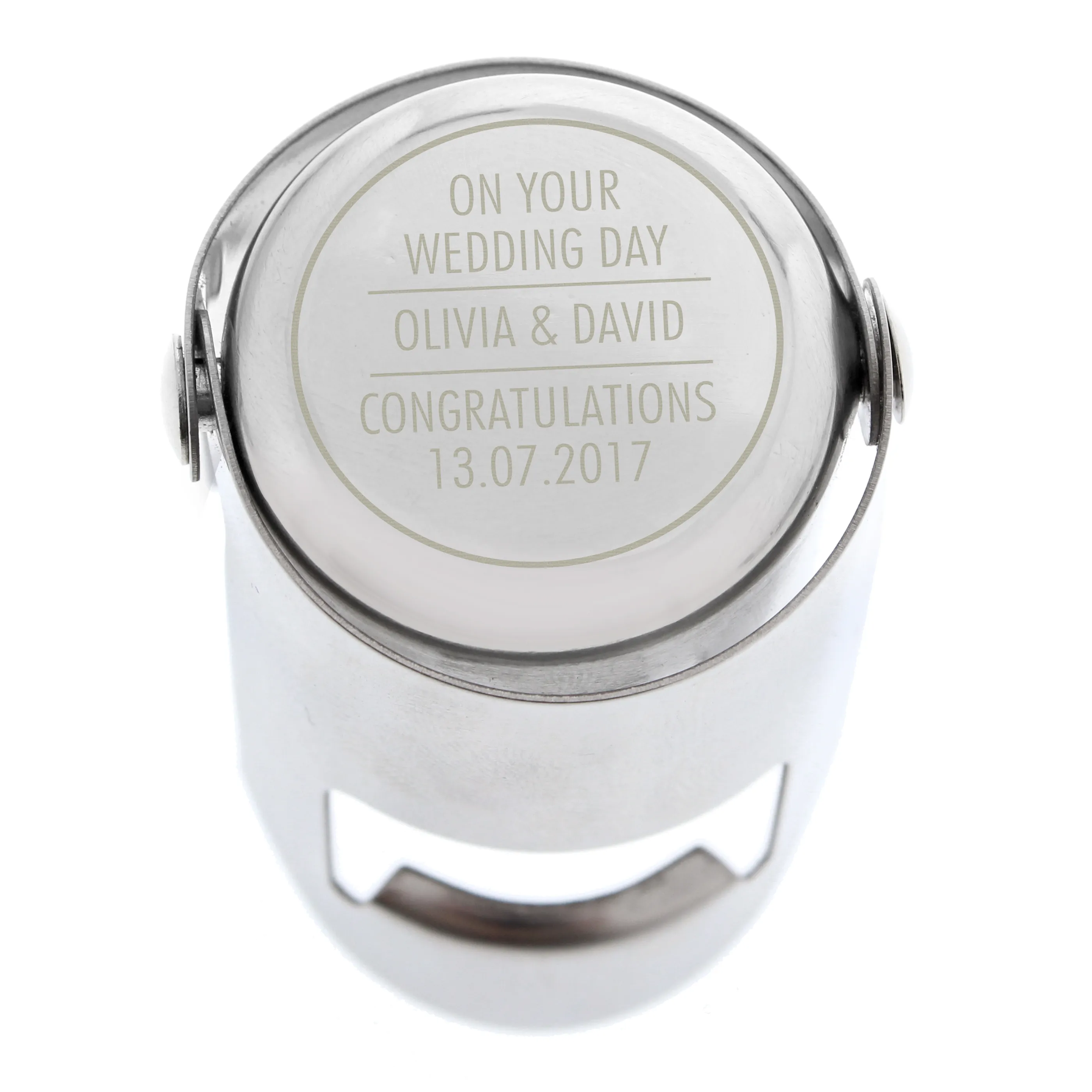 Personalised Classic Stainless Steel Bottle Stopper