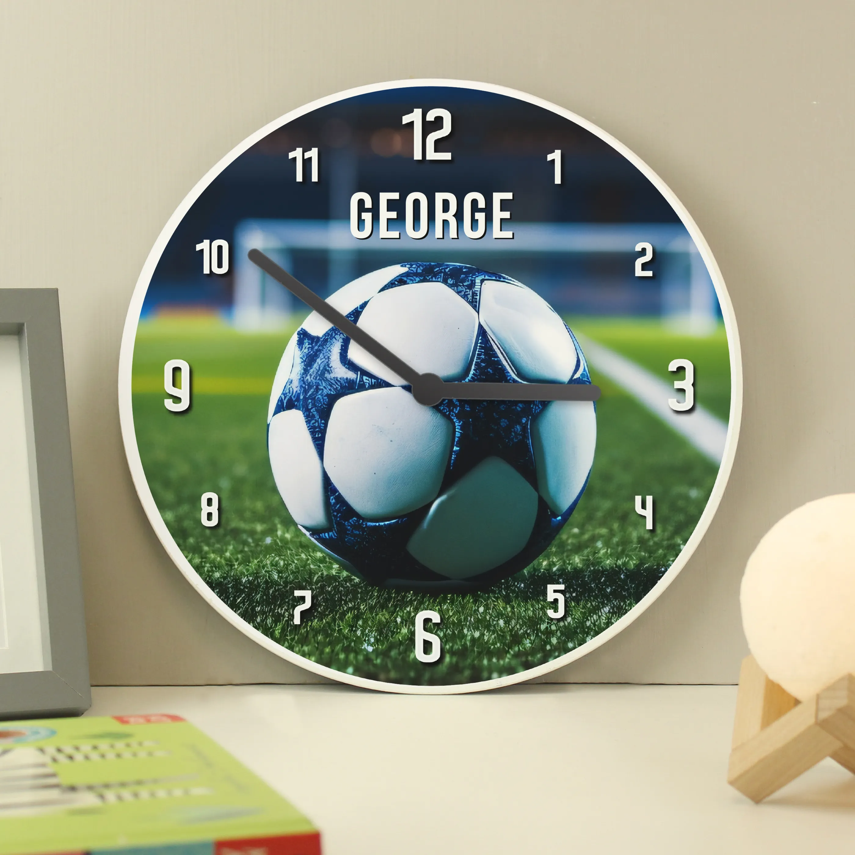 Personalised Football Wooden Children’s Clock