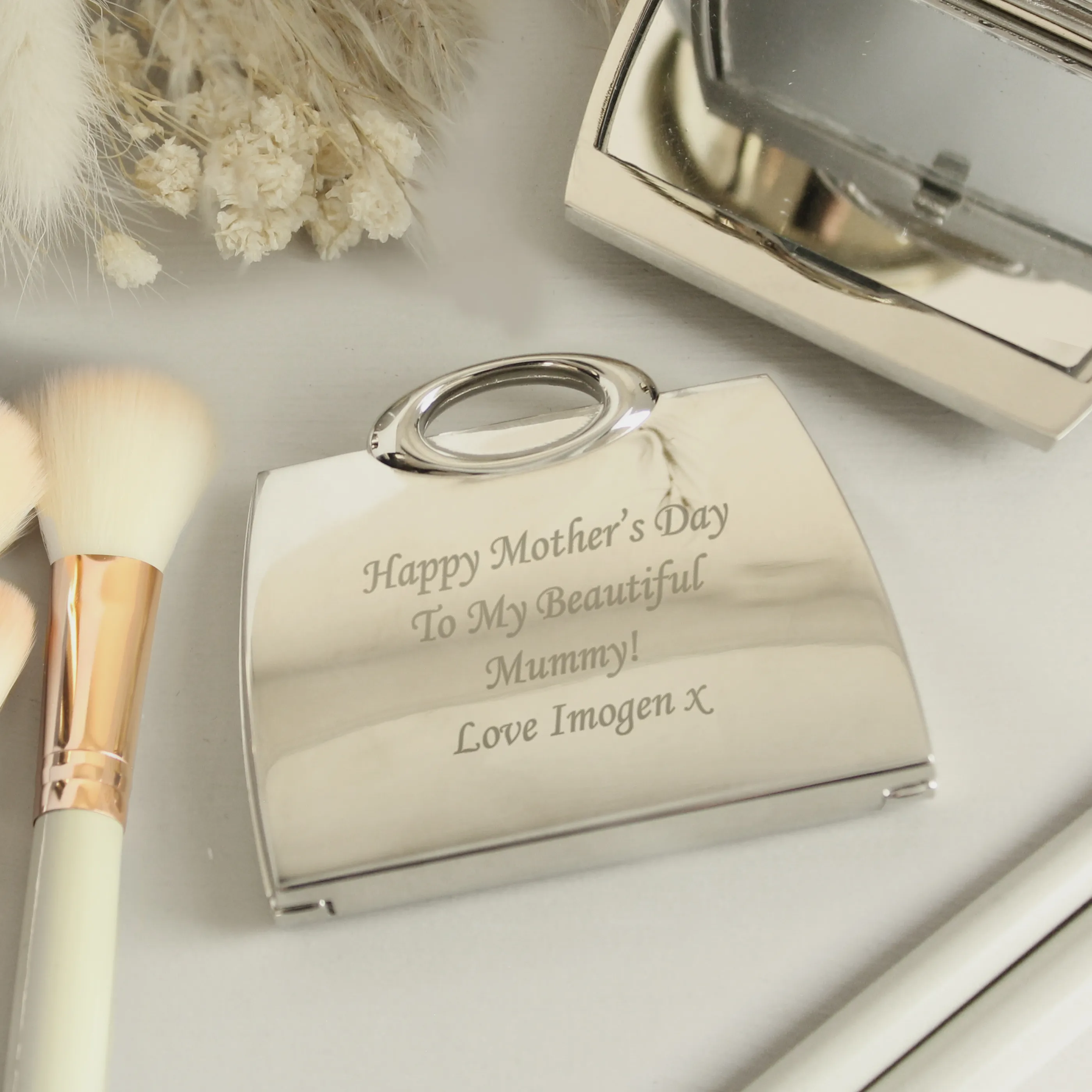 Personalised Handbag Compact Mirror