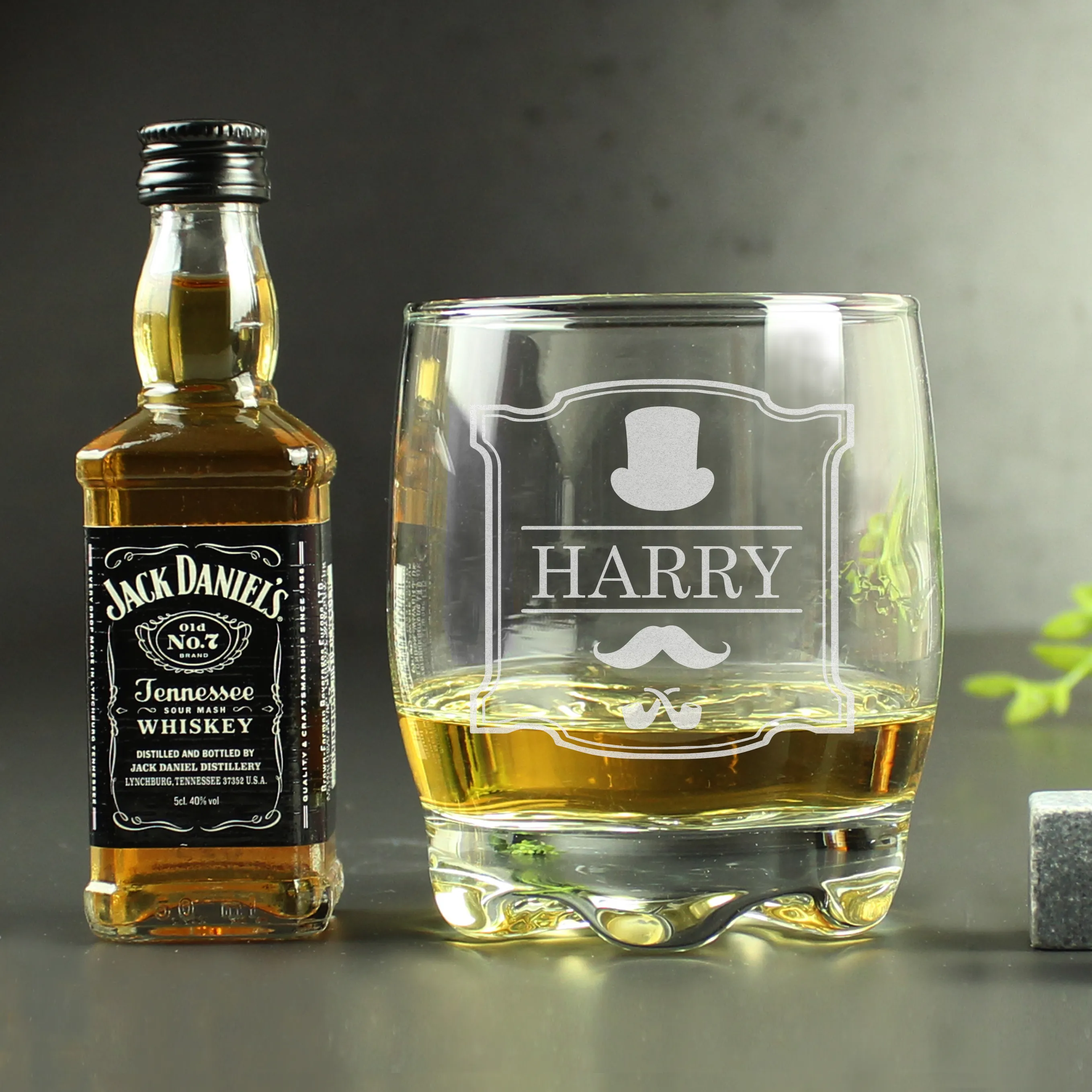 Personalised Gentleman’s Tumbler and Whiskey Miniature Gift Set