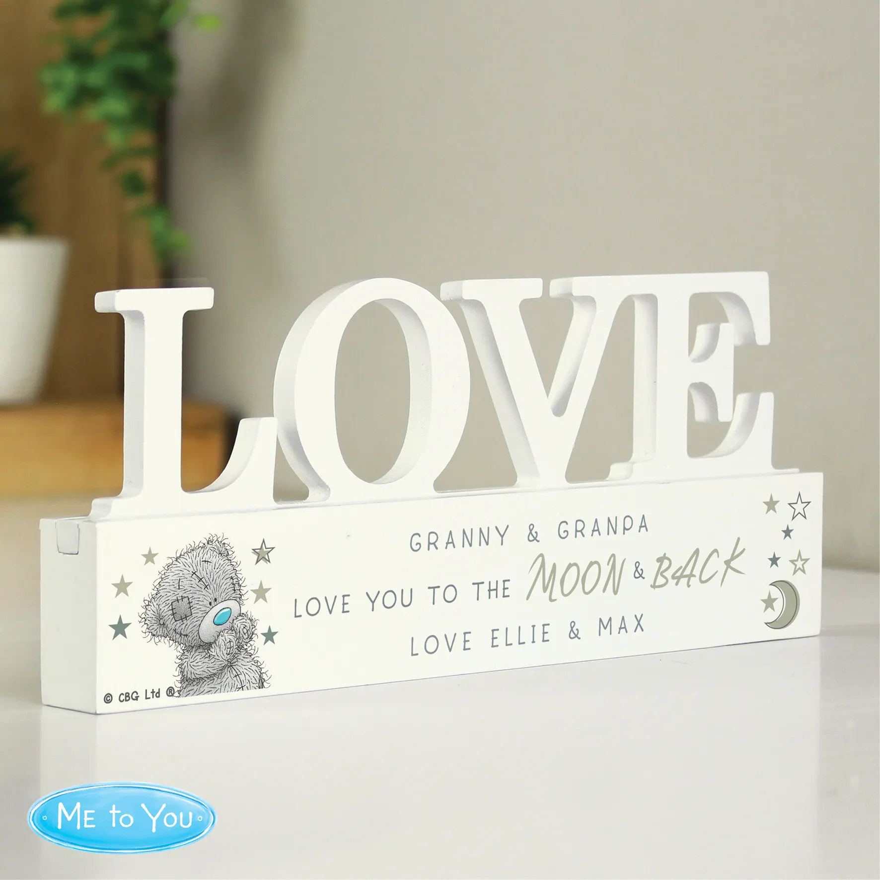 Personalised “Love You to the Moon & Back” Wooden Love Ornament