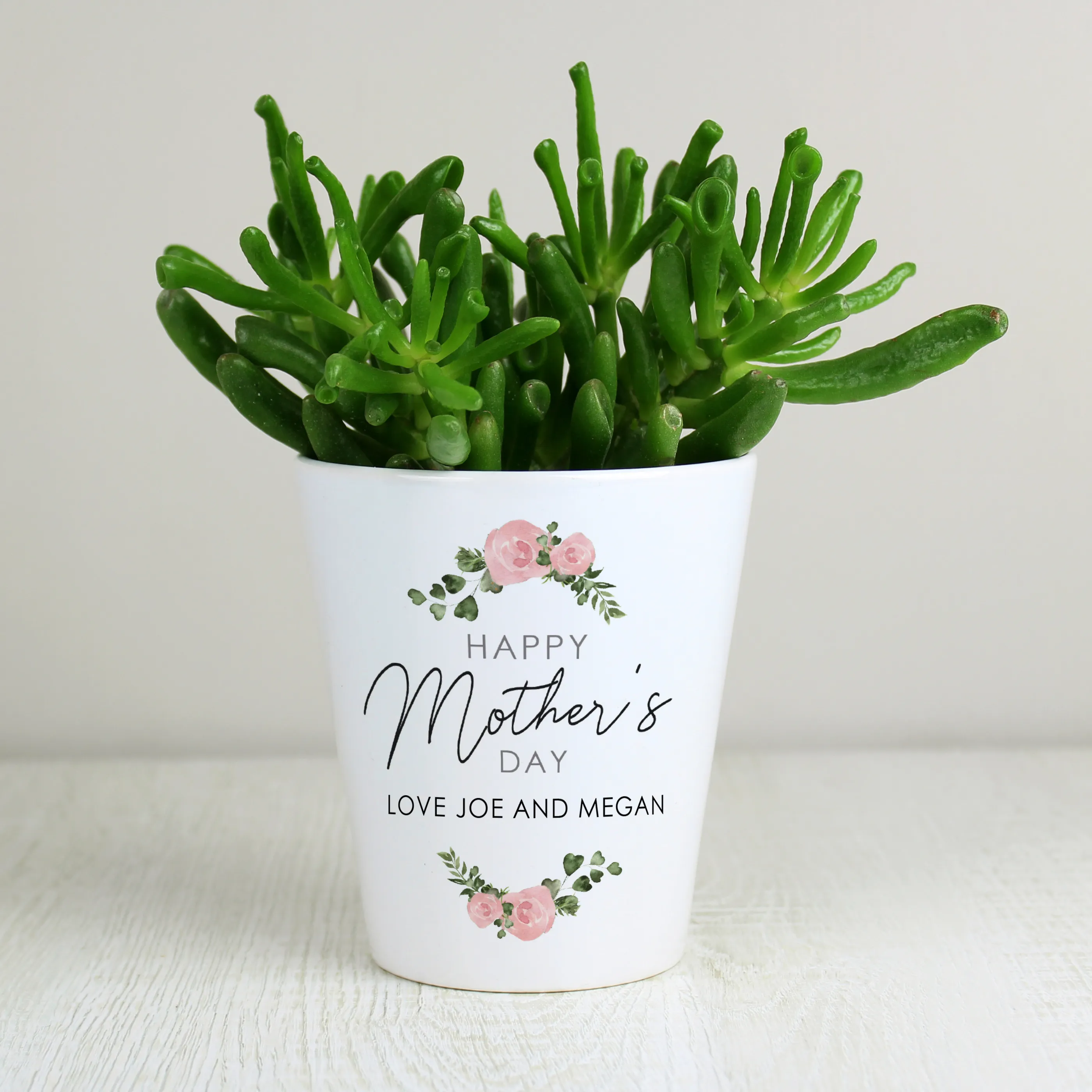 Personalised Abstract Rose Happy Mother’s Day Plant Pot