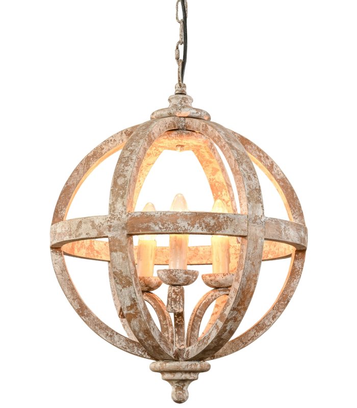 Solara Orb Pendant Ceiling Light with open spherical frame