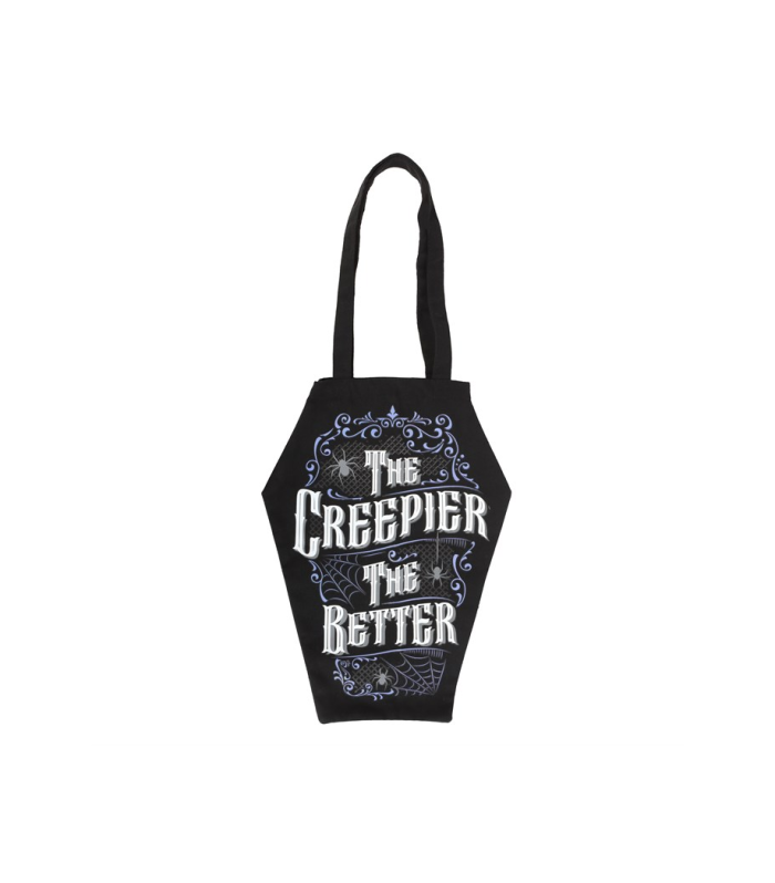The Creepier the Better Coffin Shaped Tote Bag