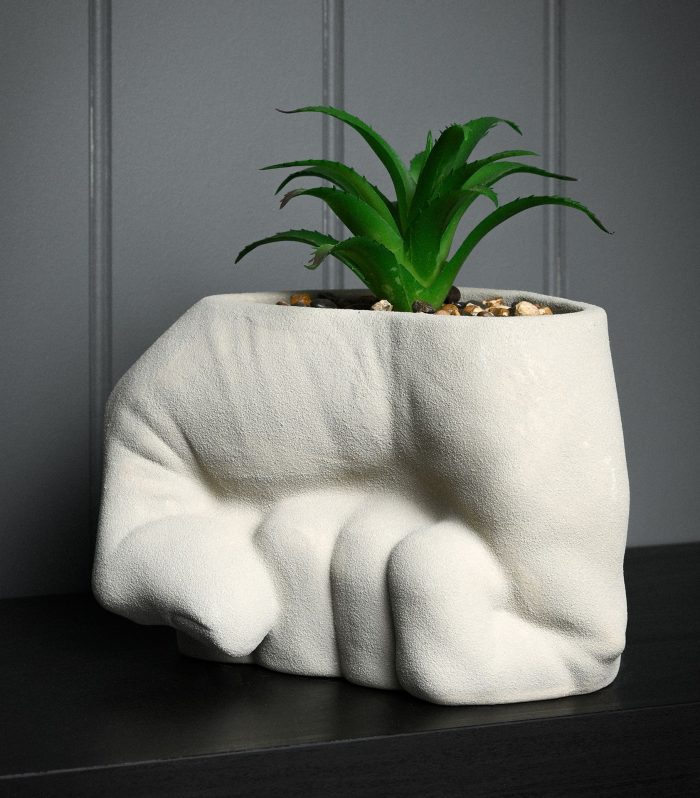 Marvel Hulk Fist Planter With Faux Plant