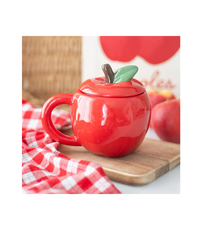 Apple Shaped Lidded Mug