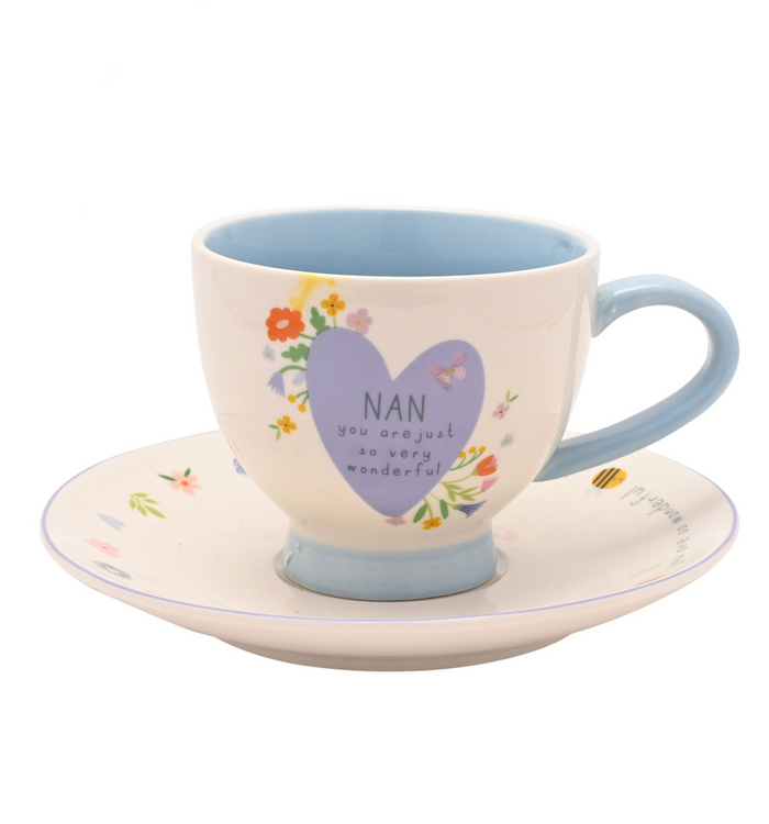 Love Life Cup & Saucer - Nan