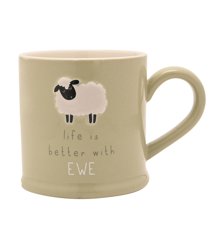 Love Life Embossed Mug - It's Better With Ewe