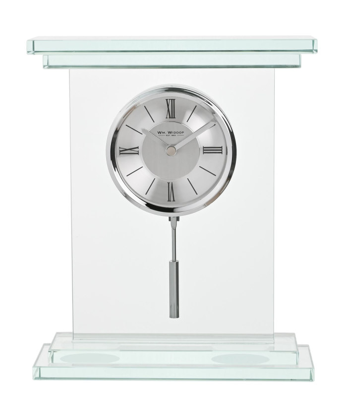 Wm. Widdop Glass Pendulum Clock