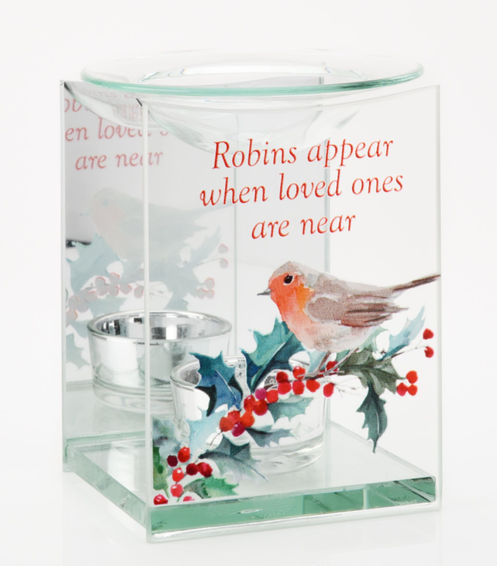 Thoughts of You Christmas Oil Burner Robin