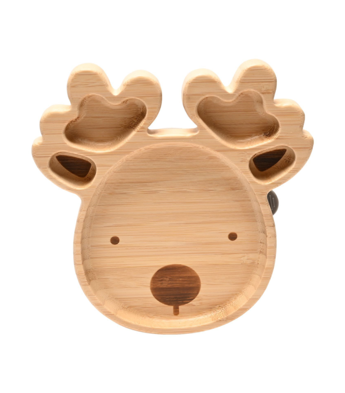 Bambino Bamboo Plate - Reindeer