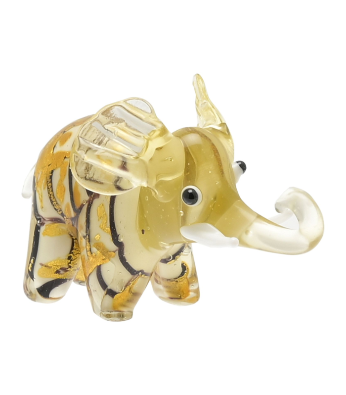 Objets d'art Miniature Glass Figurine - Elephant