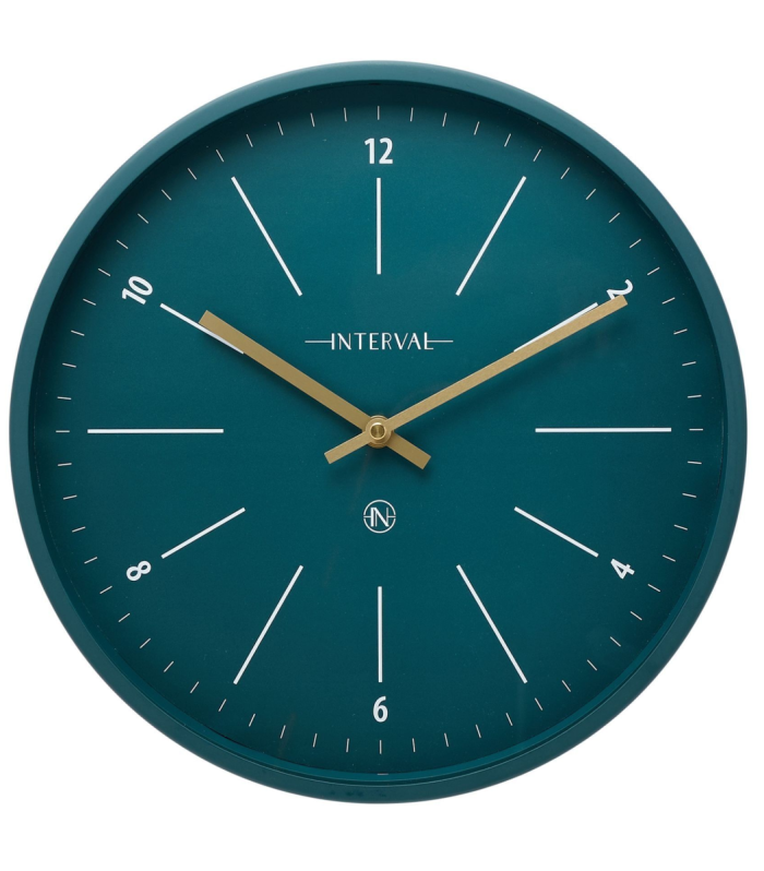 Interval Metal Wall Clock 32cm - Emerald