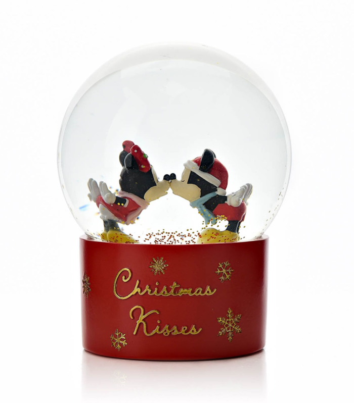 Disney Mickey & Minnie Snowglobe "Christmas Kisses"